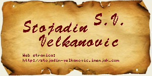 Stojadin Velkanović vizit kartica